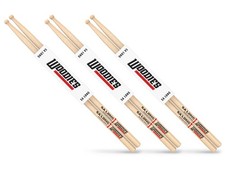 Woodies 5A Hickory Drumsticks 3-Pack – Long Drum Sticks with Short Taper, picture