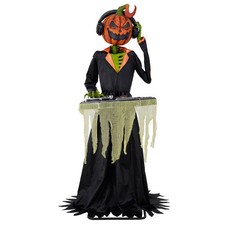 Animated DJ Jack with Turntable Halloween Outdoor Decor, 72 In picture