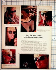 1966 Foster Grant Sunglasses Ad Anita Ekberg Vintage Magazine Print picture