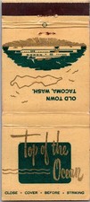 Top Of The Ocean Old Town Tacoma Washington Vintage Matchbook Cover 5M28-3 picture