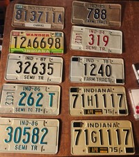 10 Vintage Indiana License Plate Lot Tag Mancave Wall Decor Project Art 70 80 90 picture