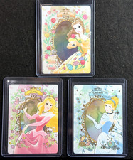 Disney Princess Card.Fun Mirror Card Lot Aurora Cinderella Belle Holo 3 Cards picture