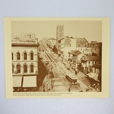 Vintage 1885 Print San Francisco California St St Mary’s Church Steep Hill 1B picture