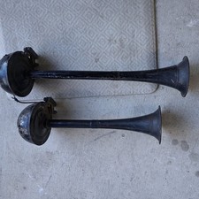 Vintage Autolite Electric Dual Trumpet Car Horn HT4102 & HT4011 picture
