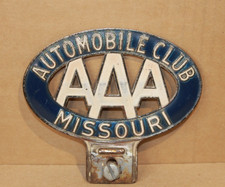Vintage AAA Automobile Club Missouri License Plate Topper picture