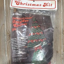 Vintage Fibre Craft Macrame Jingle Tree Christmas Kit New Sealed Wall Hanging  picture