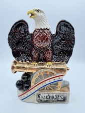 Vintage 1981 Rare Whiskey Decanter #3 Series Eagle Cannon & Cannonballs picture