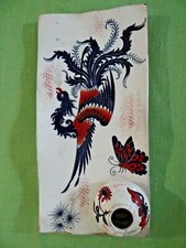 GD Paris Depose Georges Dreyfus French Porcelain Ink Well Pen Tray Bird Art picture