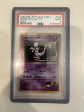 Pokémon PSA 9 1999 Japanese Gym 2 #150 Rocket's Mewtwo Holo Cert 64665256 picture