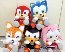 FULL SET OF 5: New Sonic & Friends x Round1 Collab Large 13.8-15.4” Plushies NWT picture