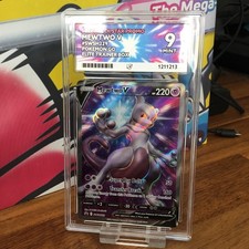 Mewtwo v SWSH229 Black Star Promo Pokemon Go ENGLISH 2022 Ace 9 picture