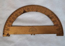 Vintage Eagle Pencil Brass Protractor picture