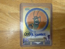 2025 Topps Chrome SpongeBob SquarePants Plankton /25 Doug Lawrence Auto Orange picture