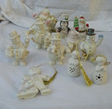 Lot Of 11 Assorted Lenox Christmas Ornaments Figures Santa Snowmen Angel Vtg. picture