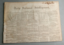 RARE 1825 Contested Election Newspaper National Intelligencer Henry Clay Jackson picture