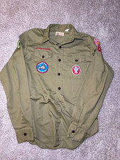 VTG 1970’s Boy Scouts Official Long Sleeve Uniform Shirt w/ Troop 179 Patch  picture