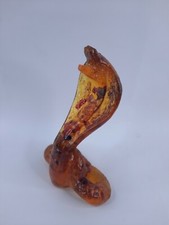 Unique ANCIENT EGYPTIAN Statue Stone Sculpture of Amber Uraeus Cobra Protection  picture