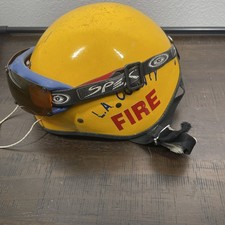 Vintage Fire Department Pacfic USAR Helmet Los Angeles County W Goggles picture