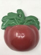 Vintage Apple Tomato String Holder Wall Mount Chalk-Ware picture