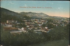 San Rafael, California CA Panorama of the Town Antique Original Vintage Postcard picture
