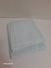 Vintage Woven Cotton Linen Pale Blue Fabric Lightweight 2 Pcs 74