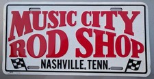 Iconic Music City Rod Shop License Plate picture