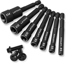 7PCS E-TORX Nut Driver Set | 1/4'' Hex Shank, Female Torx Nut D... USA FAST SHIP picture