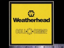 WEATHERHEAD Coll Crimp Fittings - Orig Vintage 1970's 80’s Racing Decal/Sticker picture