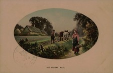 1909 Salisbury to Dalton MO His Midday Meal Postcard 1c Franklin Saxony picture