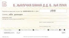 Bosnia/Herzegovina Check - Foreign Check - Foreign Checks picture