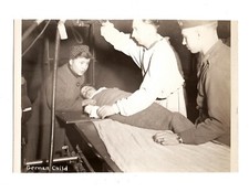 WWII WW2 Original Photo Military Field Hospital Treats German Child 1940's *READ picture