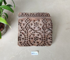 Vintage Wooden Hand Carved Textile Printing Block Unique Decor Craft Tool Retro picture
