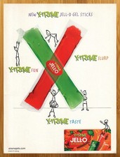 2002 X-Treme Jell-O Gel Sticks Print Ad/Poster Authentic Snack Food Art 00s Kids picture