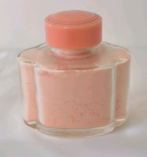 Vintage 1940s L’Aima by Coty Pink Powder Sachet 1.75 oz. Glass Bottle - Full  picture