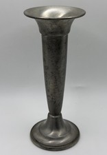 Vintage Kirk Pewter by Hanle Trumpet Bud Vase 1970s 6.25