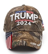 Trump Hat 2024 “Keep America Great”Embroidery Camouflage Realtree Cap picture