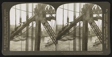 New York NY Blackwell's Island Bridge Construction Workmen c1908 East River picture