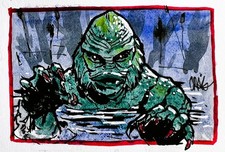 CREATURE FROM THE BLACK LAGOON original sketch card picture