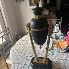 Beautiful Vintage lamp with brass lions head.very unique. picture