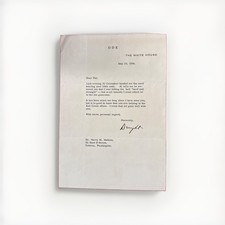 Dwight D. Eisenhower Signed President Letter w/ Org. Envelope - White House Era picture