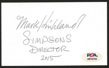 Mark Kirkland signed autograph 3x5 Cut Animation Director PSA Stickered picture