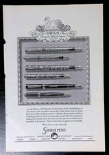 Print Ad 1923 Swan Eternal Pens British Empire picture