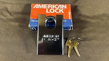 Huge American Lock Series 748 Padlock w/ 2 keys Cut Resistant Shrouded Shackle picture
