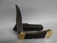 Vintage Early Buck 110 Knife & Sheath 2 Line Inverted Tang Stamp  picture
