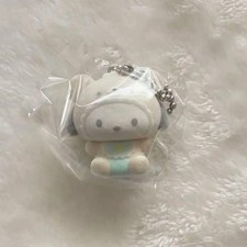 Sanrio Pochacco Latte Kuma Baby Flocked Mascot Ball Chain Charm Unopened picture