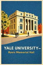 Yale University Byers Memorial Hall Poster 🎓 - 16x24” Rare Reprint 🤯💯 picture