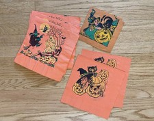 Vtg Halloween Napkin Lot 40s 50s 60s VGC EXC picture
