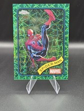 2025 Topps Marvel Chrome - Spider-Man - Green Lazer Refractor /99 - NM picture