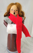 Vintage 1996 Zim's Heirloom Collectibles Female Caroler Nutcracker 14” picture