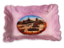 BROOKLIN NY NEW YORK Souvenir Porcelain WILLIAMSBURG BRIDGE Trinket DISH picture